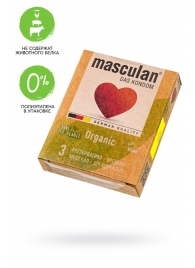 Экологически чистые презервативы Masculan Organic - 3 шт. - Masculan - купить с доставкой в Подольске