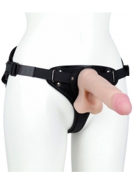 Женский пояс-трусики c 2 насадками и вагинальной пробкой WOMAN LONG - LOVETOY (А-Полимер) - купить с доставкой в Подольске