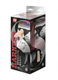 Женский пояс-трусики c 2 насадками и вагинальной пробкой WOMAN LONG - LOVETOY (А-Полимер) - купить с доставкой в Подольске