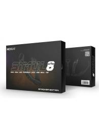 Черный вибромассажер простаты Nexus Simul8 Stroker Edition с кольцами для пениса и мошонки - Nexus Range - в Подольске купить с доставкой