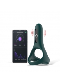 Изумрудное виброкольцо Magic Motion Rise с подхватом мошонки - Magic Motion - в Подольске купить с доставкой