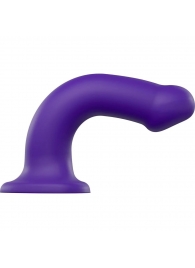 Фиолетовый фаллоимитатор-насадка Strap-On-Me Dildo Dual Density size L - 19 см. - Strap-on-me - купить с доставкой в Подольске