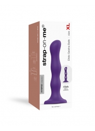 Фиолетовая насадка Strap-On-Me Dildo Geisha Balls size XL - Strap-on-me - купить с доставкой в Подольске