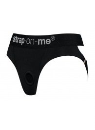 Черные трусики для насадок Heroine Lingerie Harness - size S - Strap-on-me - купить с доставкой в Подольске