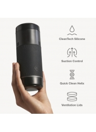 Черный мастурбатор с контролем всасывания Arcwave Pow Stroker - Arcwave - в Подольске купить с доставкой