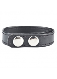 Кольцо на пенис SNAP COCK RING из искусственной кожи на клепках - BlueLine - в Подольске купить с доставкой