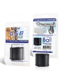 Хомут-утяжка для мошонки из искусственной кожи на липучке VELCRO BALL STRETCHER- 4 см. - BlueLine - в Подольске купить с доставкой