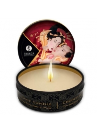 Массажная свеча Sparkling Strawberry Wine с ароматом клубничного вина - 30 мл. - Shunga - купить с доставкой в Подольске