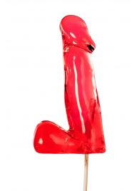 Красный леденец в форме члена со вкусом виски - 173 гр. - Sosuчki - купить с доставкой в Подольске