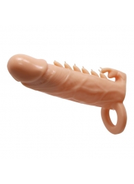 Телесная удлиняющая насадка Penis Sleeve Emmitt - 17 см. - Baile - в Подольске купить с доставкой