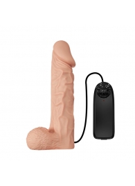 Телесный женский вибрострапон на ремешках с проводным пультом - Baile - купить с доставкой в Подольске