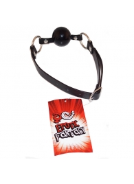 Силиконовый черный кляп-шарик на ремне Black Ballgag - Erotic Fantasy - купить с доставкой в Подольске