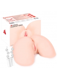 Телесный вибромастурбатор-полуторс Hanna Onahole 002 Real Hips - KOKOS - в Подольске купить с доставкой