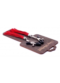 Металлические зажимы на соски с красными замшевыми кисточками - Crazy Handmade - купить с доставкой в Подольске