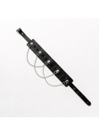 Черный чокер с шипами и металлическими цепочками - Crazy Handmade - купить с доставкой в Подольске