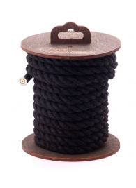 Черная хлопковая веревка для бондажа на катушке - 5 м. - Crazy Handmade - купить с доставкой в Подольске