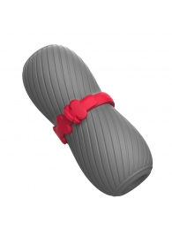 Серый эластичный мастурбатор с утяжкой - S-HANDE - в Подольске купить с доставкой