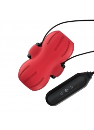 Красный тугой мастурбатор с вибропулями  и пультом - S-HANDE - в Подольске купить с доставкой