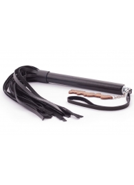 Черная кожаная плеть  Индиго  - 50 см. - Crazy Handmade - купить с доставкой в Подольске