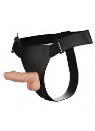 Женский страпон на регулируемых ремешках с вибрацией - 19,4 см. - Baile - купить с доставкой в Подольске