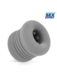 Серый эластичный мини-мастурбатор - Sex Expert - в Подольске купить с доставкой