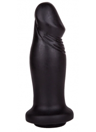 Чёрный анальный фаллоимитатор с ограничительным основанием - 14 см. - LOVETOY (А-Полимер)