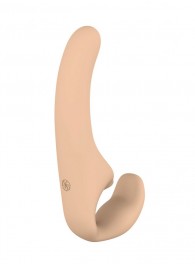 Бежевый безремневой страпон Temptation - Lola Games - купить с доставкой в Подольске