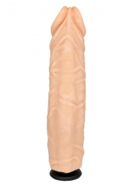 Телесная насадка-фаллос с пышными венами - 19,5 см. - LOVETOY (А-Полимер) - купить с доставкой в Подольске