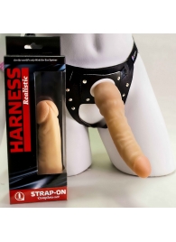 Реалистичный страпон телесного цвета - 19,3 см. - LOVETOY (А-Полимер) - купить с доставкой в Подольске