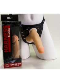 Приятный на ощупь фаллоимитатор на поясе Харнесс - 16,5 см. - LOVETOY (А-Полимер) - купить с доставкой в Подольске
