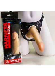 Реалистичный фаллоимитатор на трусиках с плугом - 18,5 см. - LOVETOY (А-Полимер) - купить с доставкой в Подольске