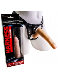 Фаллоимитатор телесного цвета на трусиках с плугом - 16,5 см. - LOVETOY (А-Полимер) - купить с доставкой в Подольске