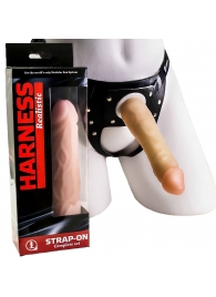 Телесная насадка-фаллос на трусиках с плугом - 16,5 см. - LOVETOY (А-Полимер) - купить с доставкой в Подольске