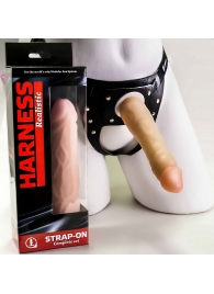 Телесная насадка-фаллос на трусиках с плугом - 16,5 см. - LOVETOY (А-Полимер) - купить с доставкой в Подольске