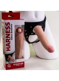 Страпон системы Харнесс: трусики с плугом и реалистичная насадка - 17,5 см. - LOVETOY (А-Полимер) - купить с доставкой в Подольске