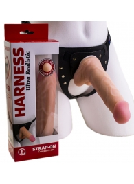 Страпон Harness из двух предметов: регулируемые трусики и насадка-фаллос - 17,5 см. - LOVETOY (А-Полимер) - купить с доставкой в Подольске