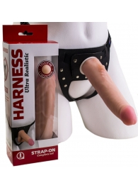 Реалистичный страпон Harness из трусиков и насадки-фаллоса - 18,5 см. - LOVETOY (А-Полимер) - купить с доставкой в Подольске