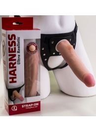 Реалистичный страпон Harness из трусиков и насадки-фаллоса - 18,5 см. - LOVETOY (А-Полимер) - купить с доставкой в Подольске