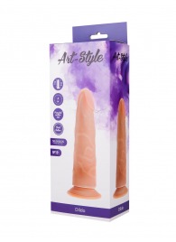 Рельефный фаллоимитатор на присоске ART-Style №19 - 18 см. - Art-Style