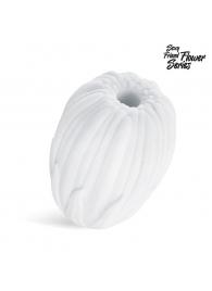 Белый нереалистичный мастурбатор в форме бутона цветка Daisy - 1137 - в Подольске купить с доставкой