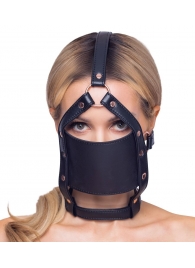 Черный намордник с кляпом-шаром Head Harness With A Gag - Orion - купить с доставкой в Подольске