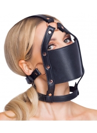 Черный намордник с кляпом-шаром Head Harness With A Gag - Orion - купить с доставкой в Подольске