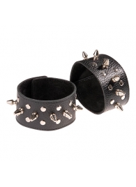 Чёрные напульсники с шипами и заклепками - Sitabella - купить с доставкой в Подольске
