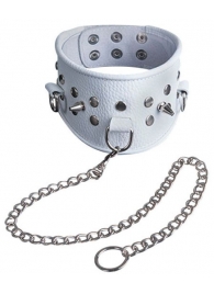 Белый кожаный ошейник - Sitabella - купить с доставкой в Подольске