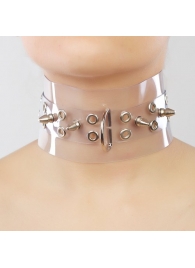 Прозрачный ошейник с шипами - Sitabella - купить с доставкой в Подольске