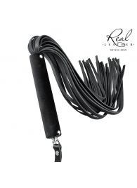 Черная кожаная плеть-флоггер - 84 см. - Notabu - купить с доставкой в Подольске