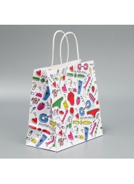 Подарочный крафтовый пакет«18» - 22×22×11 см. - Сима-Ленд - купить с доставкой в Подольске