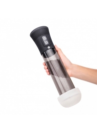 Черная автоматическая вакуумная помпа Pink Vibe с 2 уплотнительными кольцами - Pink Vibe - в Подольске купить с доставкой