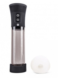 Черная автоматическая вакуумная помпа Pink Vibe с 2 уплотнительными кольцами - Pink Vibe - в Подольске купить с доставкой