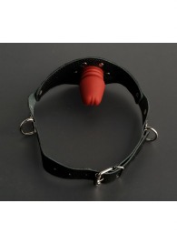 Кляп-фаллос на чёрных ремешках - Sitabella - купить с доставкой в Подольске